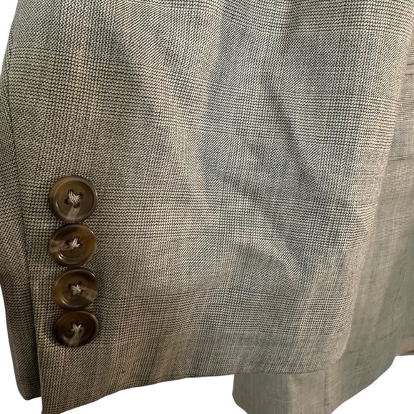 LAUREN Ralph Lauren Houndstooth Wool Cashmere Blend Blazer Jacket 44R. - Picture 6 of 8